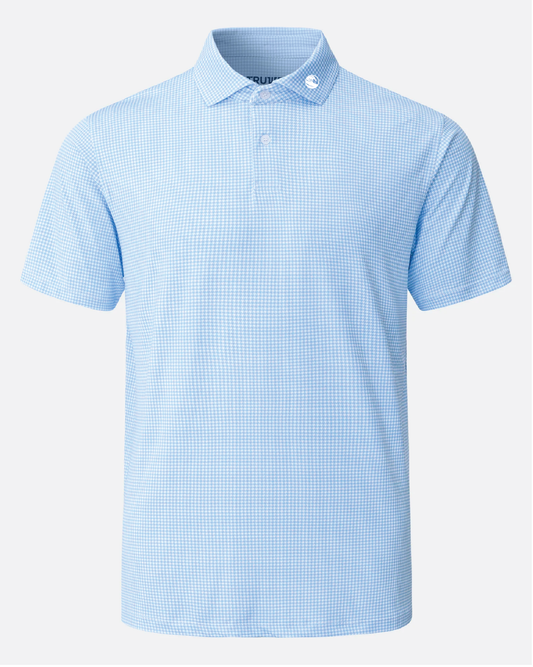 Elevation Polo Blue Houndstooth
